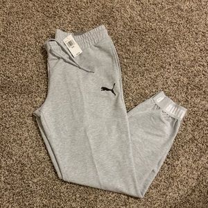 Heather grey tapered ankle fit joggers- PUMA